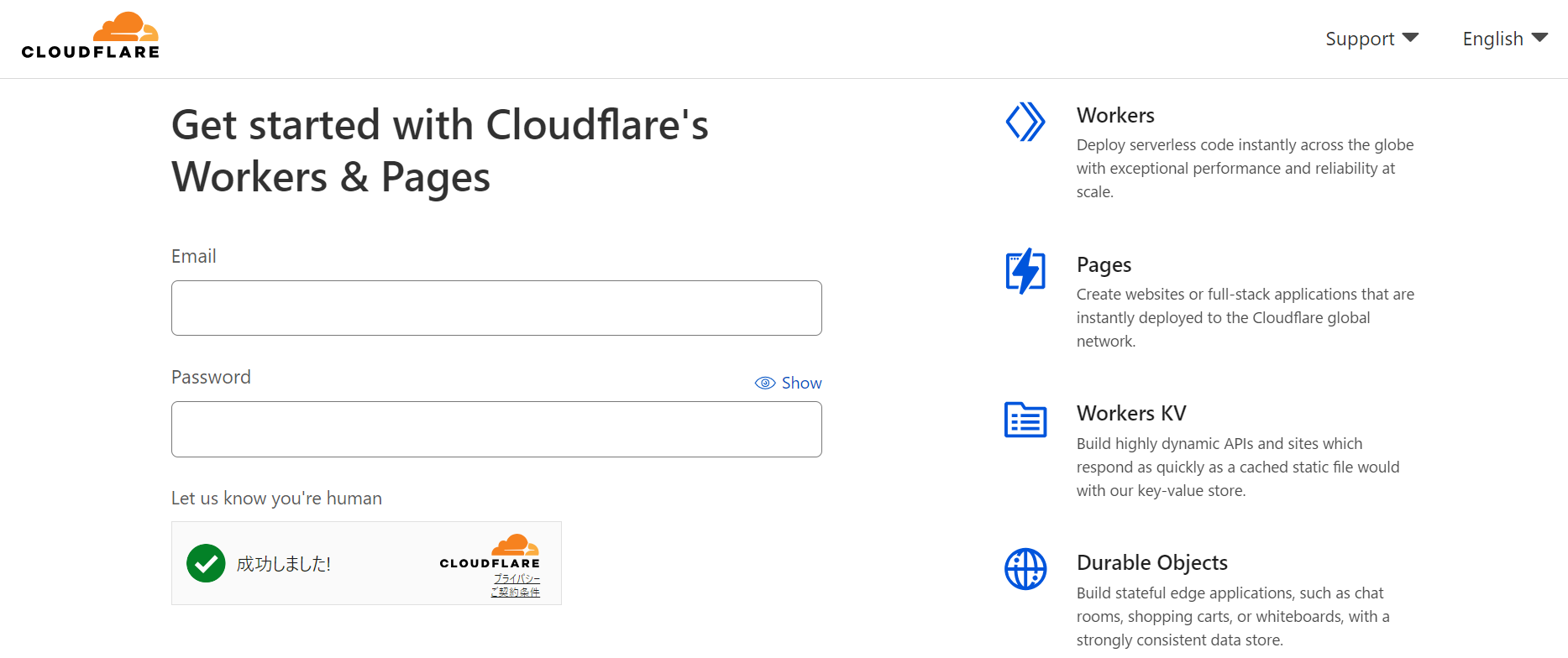 Cloudflare Pages Create Account